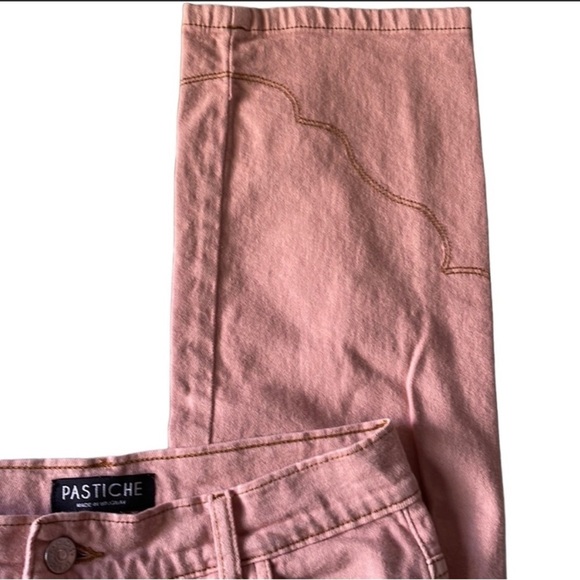 NWOT Anthropologie Pastiche Seamed Ultra High Light Red/ pink size 27 - Picture 4 of 7